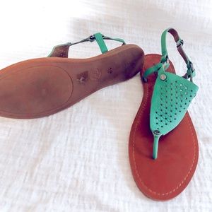 Lucky Brand, Teal Sandal, Size 8